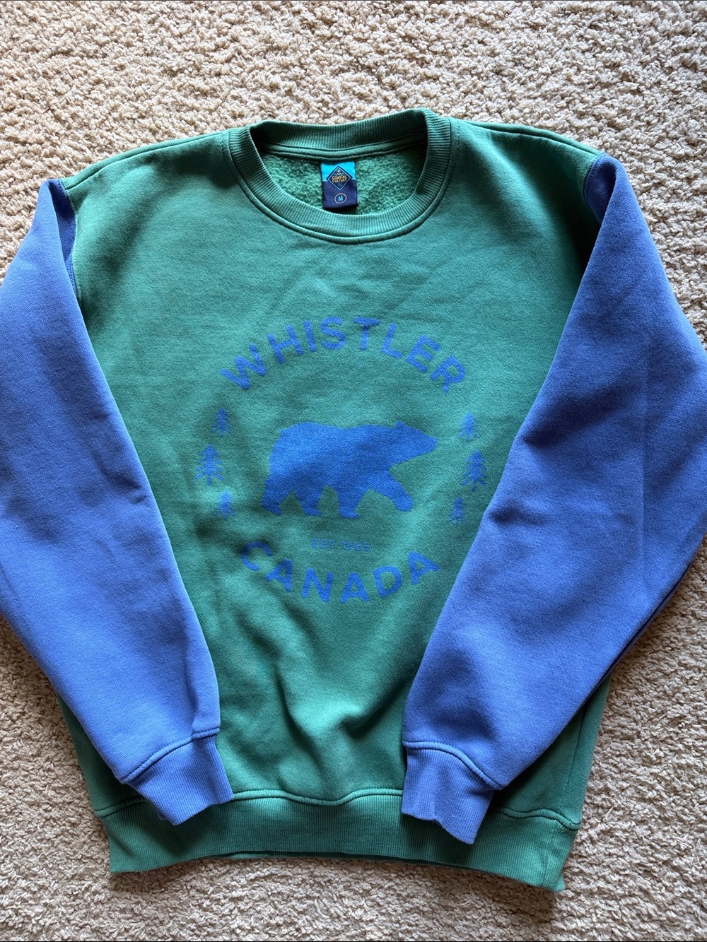 Men’s Whistler Canada Green & Blue Crewneck Sweatshirt